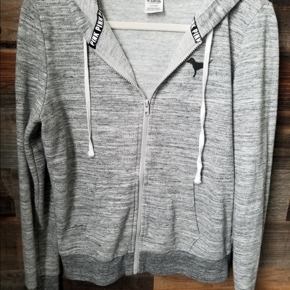 Heather Gray Victoria Secret/ Pink Zip Up Jacket - Picture 1 of 3